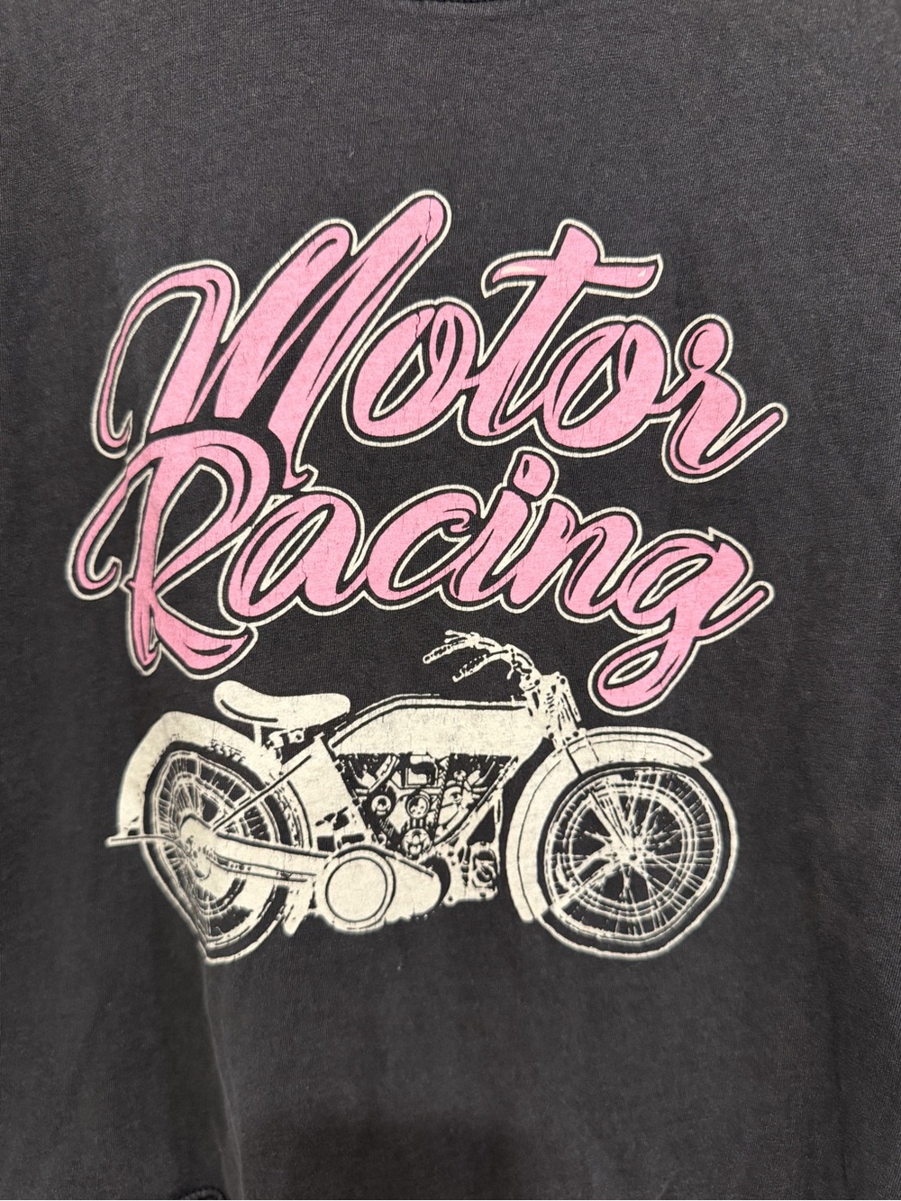 Urban Nation Motor Racing Motorcycle Graphic‎ Crop Tee XL - Picture 2 of 6